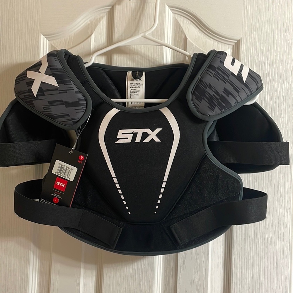 STX Black Lacrosse Shoulder Pads